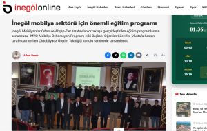 MOBİLYA ÜRETİM TEKNİKLERİ SEMİNERİMİZİN BASINA YANSIMALARI